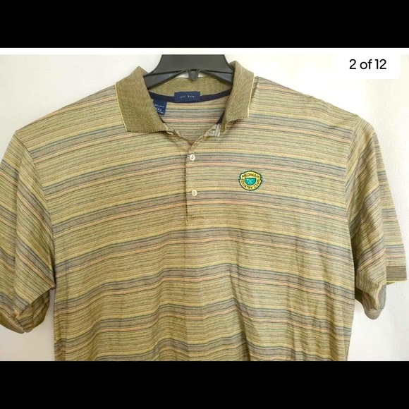 Medinah Country Club Jeff Rose 3 button Golf/Polo Shirt Like New Italian Made - Picture 3 of 5